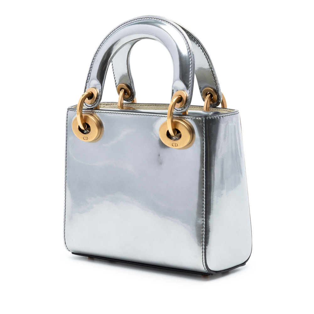 Pre-Loved Dior Mini Metallic Patent Lady Dior - Picture 2 of 6